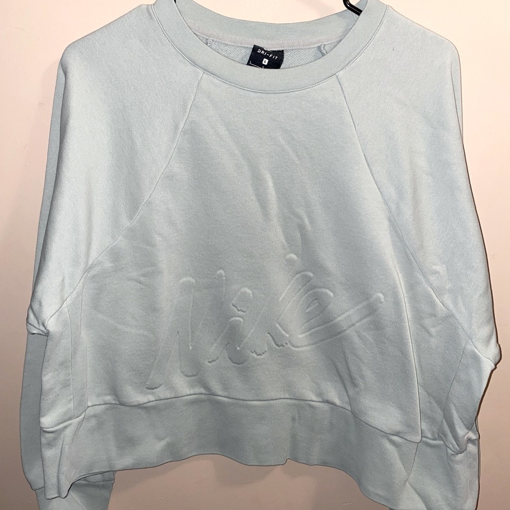 Light Green (Spearmint) Nike Dri-Fit Crop Crewneck